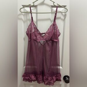 Victoria's Secret Purple Lace Chemise